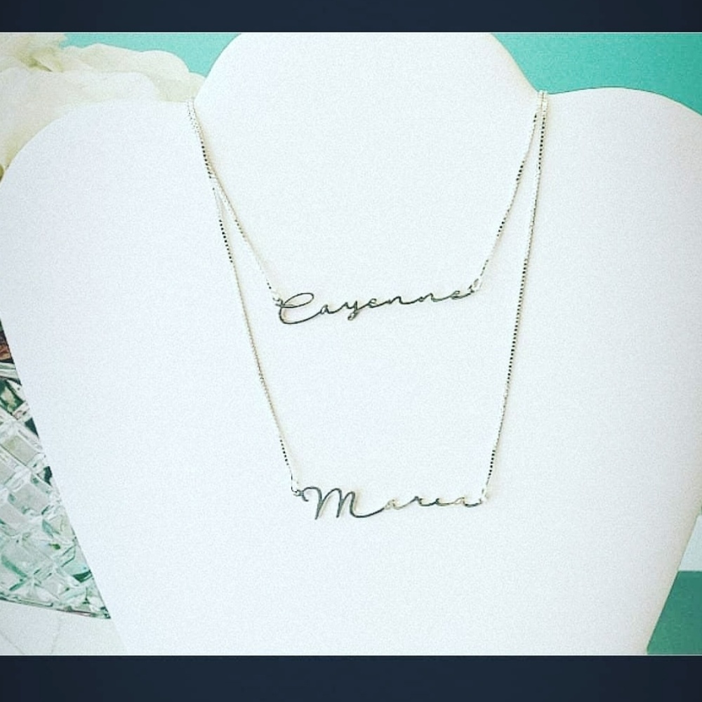 Custom personalized signature style name necklace